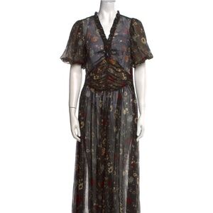 Long, sheer Doen floral dress